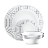 Corelle® Delicate Grid 12-piece Dinnerware Set, Service for 4
