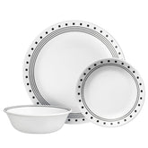 Corelle® City Block 18-piece Mugless Dinnerware Set, Service for 6