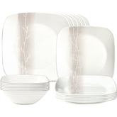 Corelle® Square Wandering Grove 18-piece Dinnerware Set, Service for 6