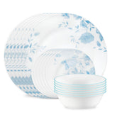 Corelle® Blue Bouquet 18-piece Dinnerware Set, Service for 6