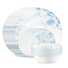 Corelle® Blue Bouquet 18-piece Dinnerware Set, Service for 6