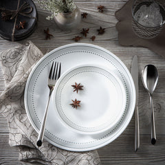 Corelle® Mystic Gray 78-piece Dinnerware Set, Service for 12