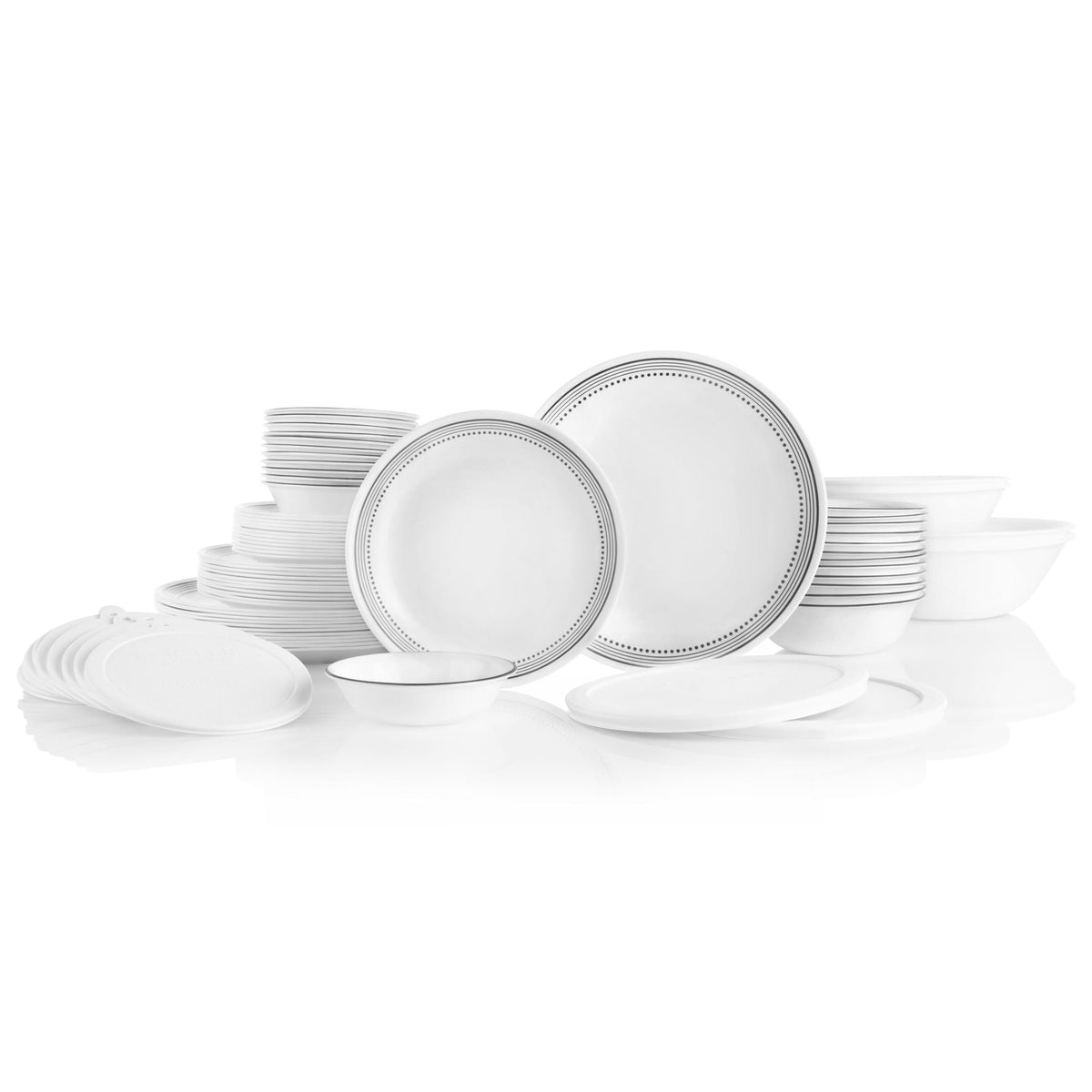 Corelle® Mystic Gray 78-piece Dinnerware Set, Service for 12
