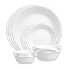 Corelle® Winter Frost White 16-piece Mugless Dinnerware Set, Service for 4