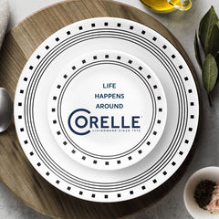 Corelle® City Block 18-piece Mugless Dinnerware Set, Service for 6