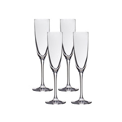 Lucaris Tokyo Temptation Champagne Glasses (4-Pieces), 5-ounce, Dishwasher Safe, Lead-free Crystalline