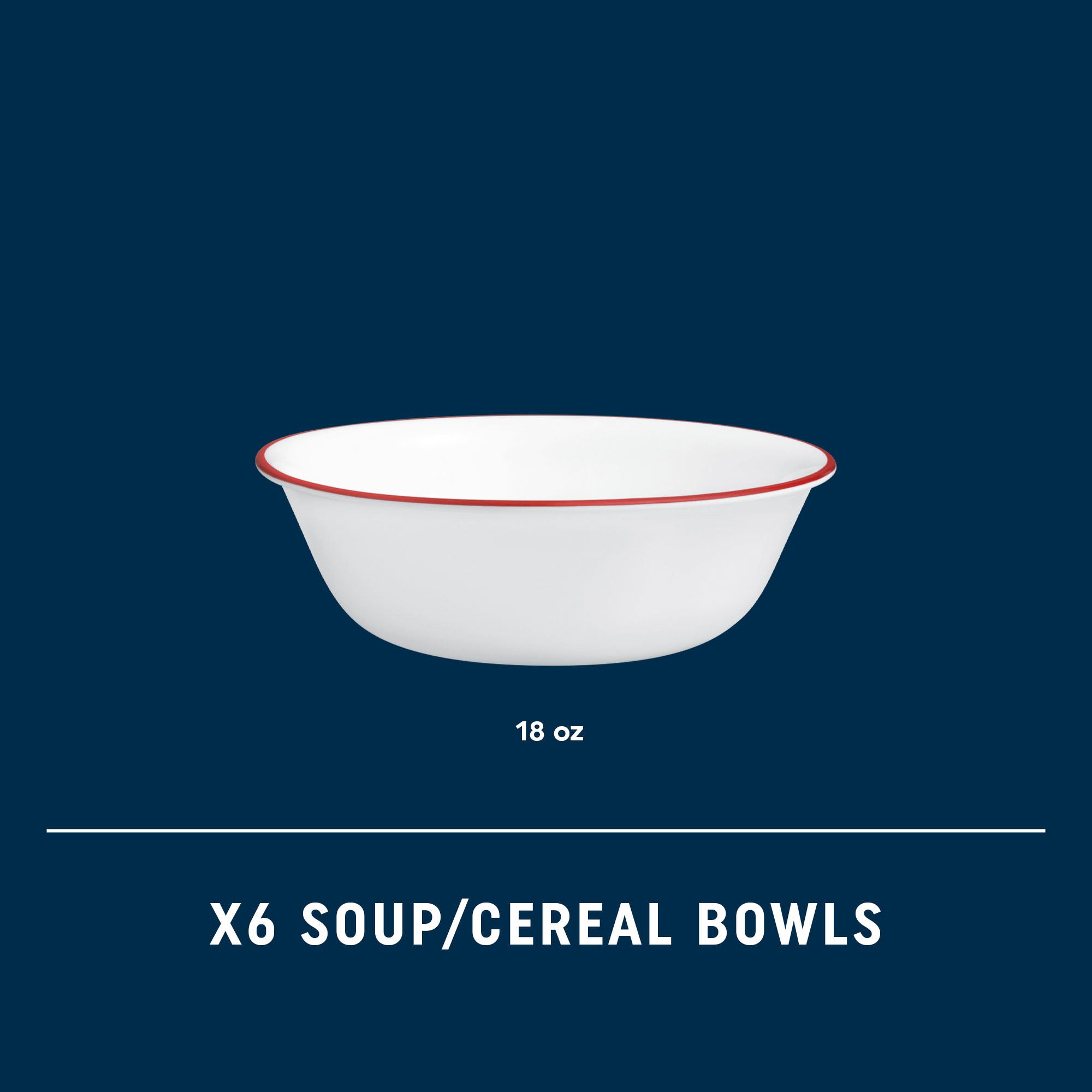 Corelle® Splendor Round 18-ounce Bowl, 6-pack