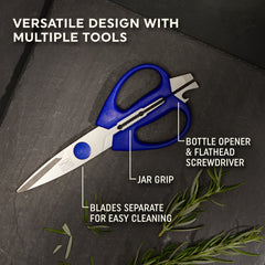 Chicago Cutlery 2-piece Kitchen Shears in Blueberry and Blue Frost