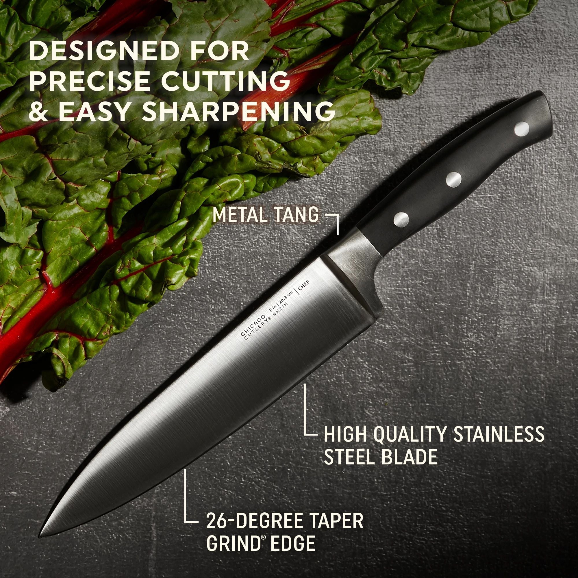 Chicago Cutlery® Insignia Classic 18-piece Block Set with Built-in Sharpener