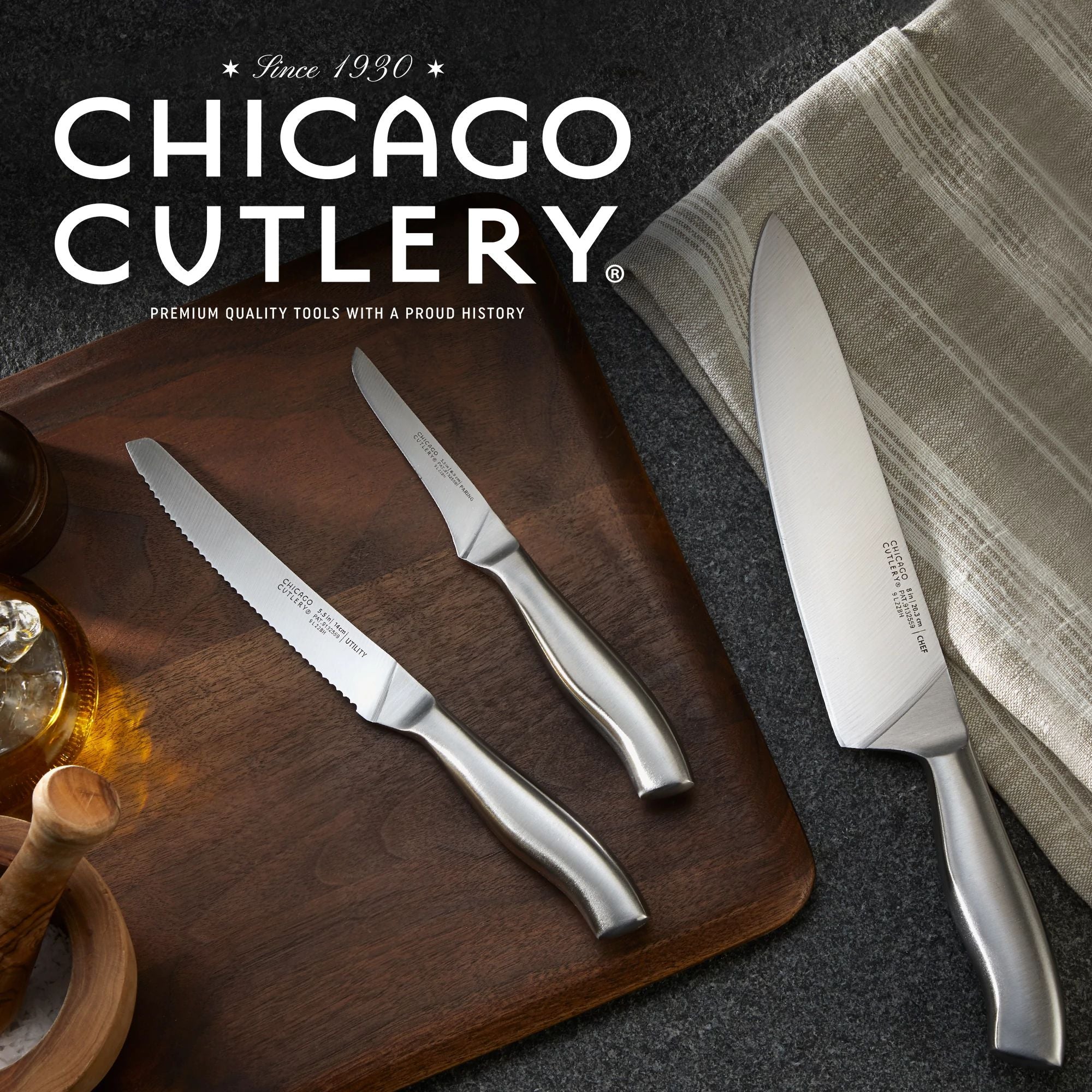 Chicago Cutlery® Insignia Steel™ 3-piece Knife Set