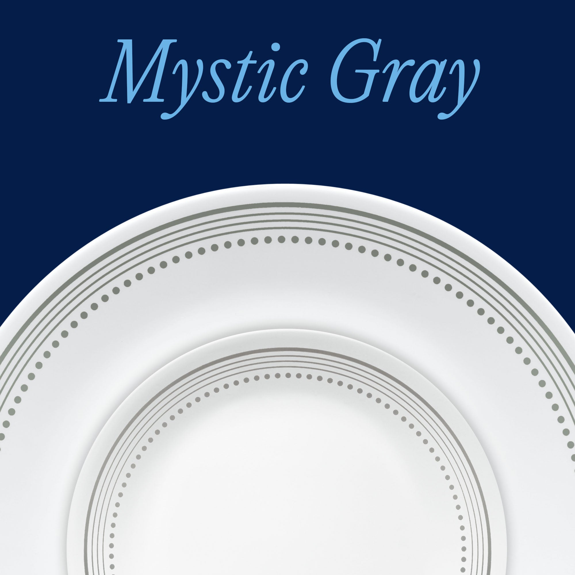 Corelle® Mystic Gray 18-piece Mugless Dinnerware Set, Service for 6