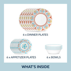 Corelle® Global Collection Terracotta Dreams 18-piece Dinnerware Set, Service for 6