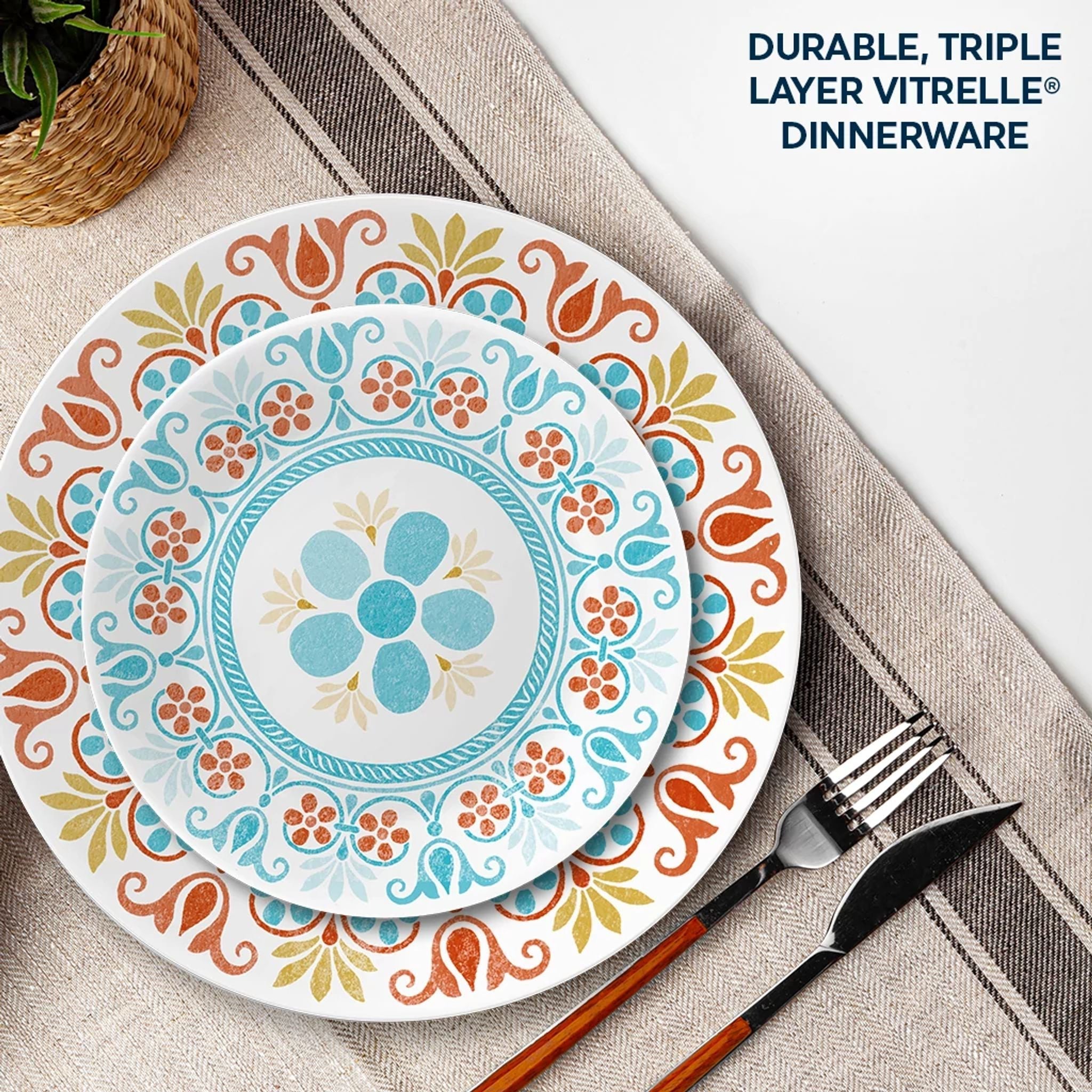 Corelle® Global Collection Terracotta Dreams 18-piece Dinnerware Set, Service for 6