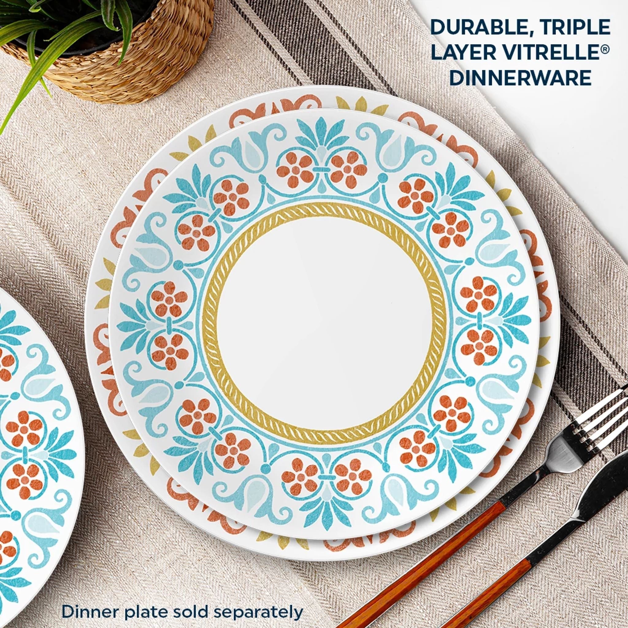 Corelle® Global Collection Terracotta Dreams, 8.5” Salad Plates, 6-pack