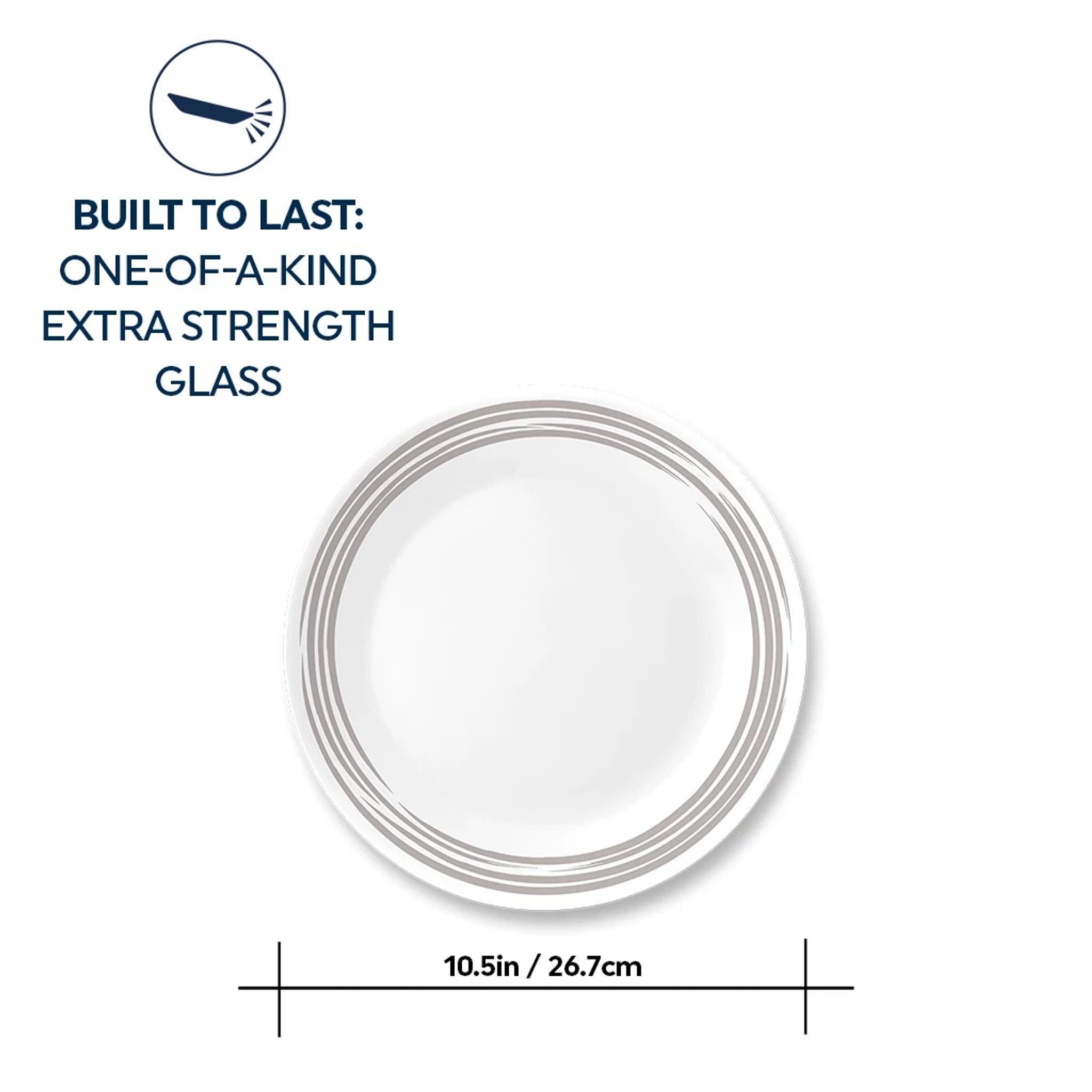 Corelle® Brushed Silver 10.25" Dinner Plate