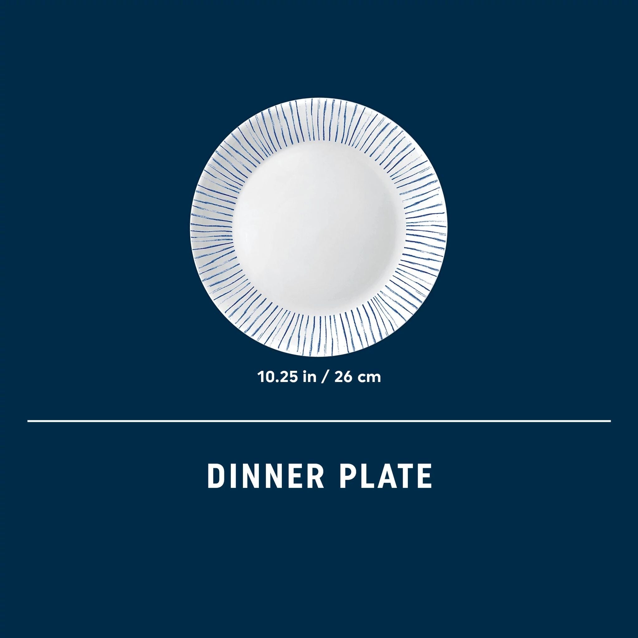 Corelle® Botanical Stripes 10.25" Dinner Plate