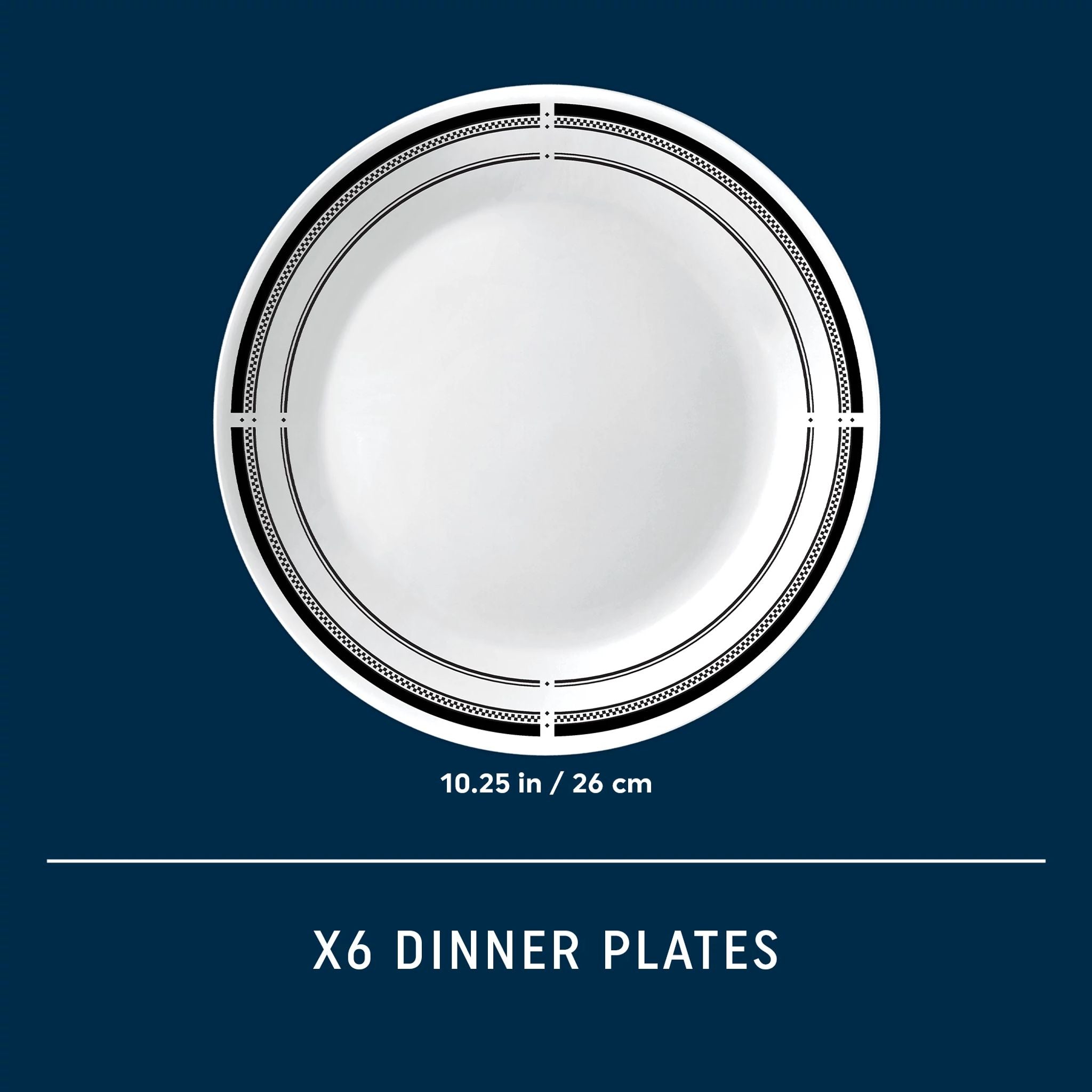 Corelle® Brasserie 10.25" Dinner Plates, 6-pack
