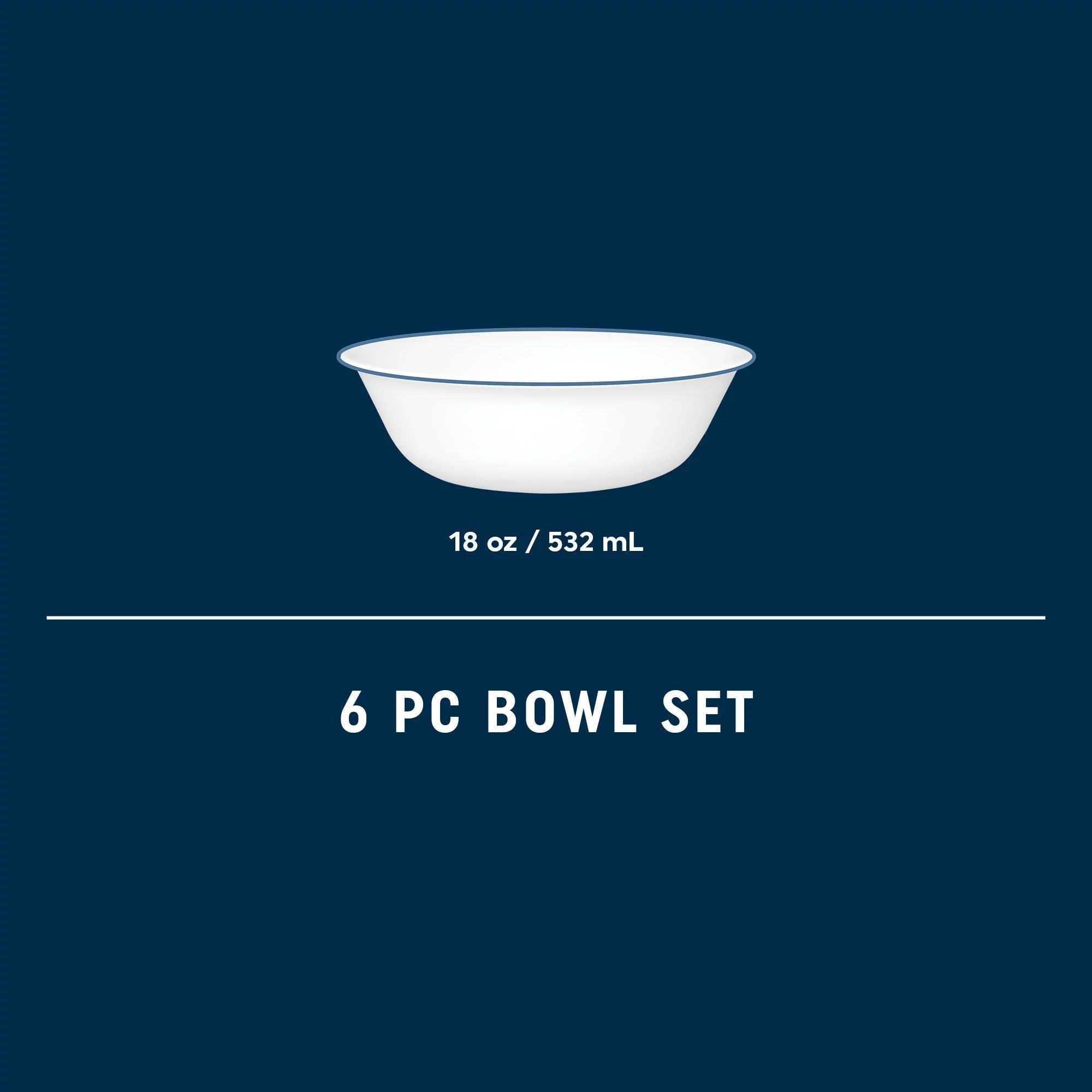 Corelle® Botanical Stripes 18-ounce Cereal Bowls, 6-pack