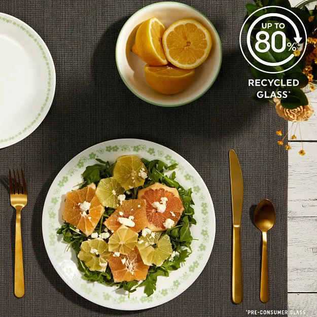 Corelle® Spring Blossom Green 12-piece Dinnerware Set, Service for 4