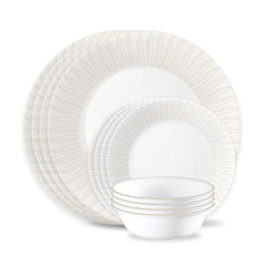 Corelle® Hushed Lines 12-piece Dinnerware Set, Service for 4