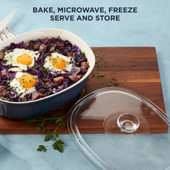 CorningWare® French Colors 2.5-quart Oval Baking Dish, Navy